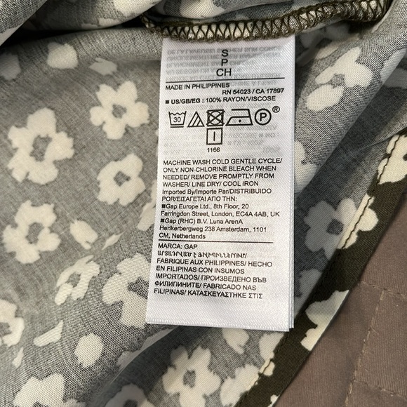 GAP Factory Olive Print Tie-Waist Mini-skirt/NWT/S - Picture 8 of 10